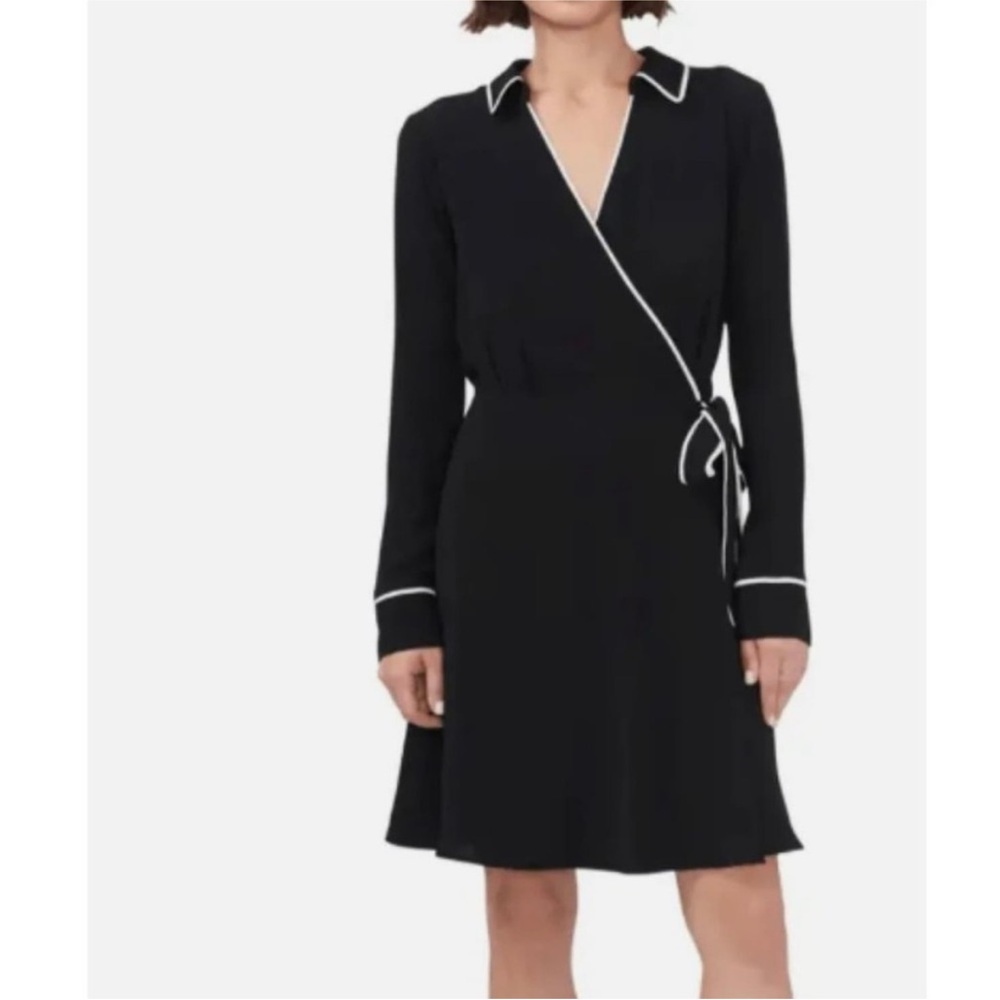 Halogen Black Wrap Mini Dress